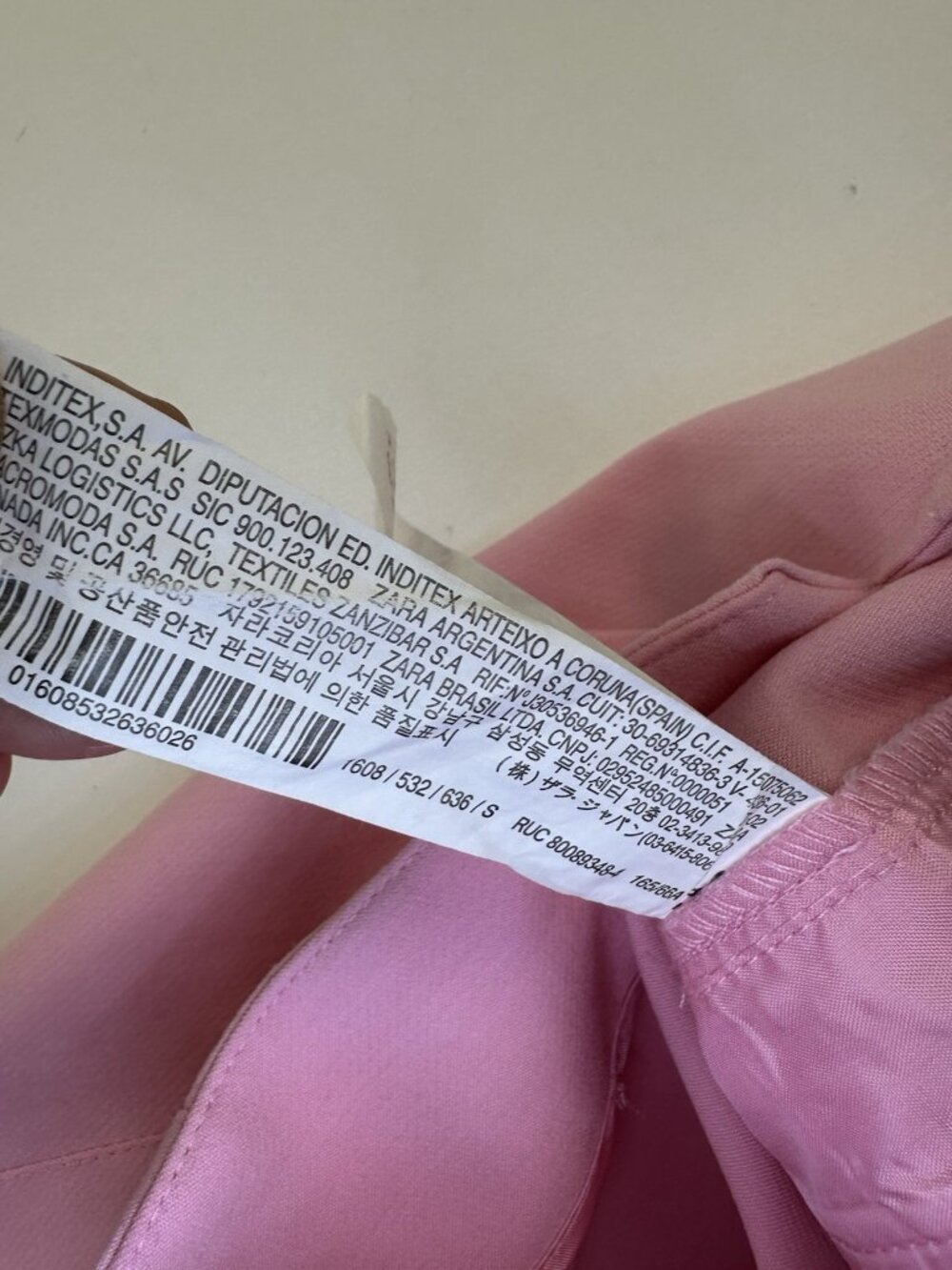 Zara Womens High Waisted Tapered Trousers Tailored Dress Pants Small Pink - Picture 6 of 11